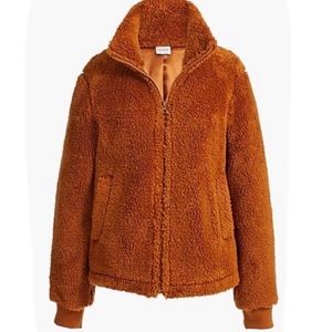 J. Crew Teddy Sherpa Faux Fur Funnel Neck Jacket XS
